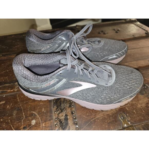 Brooks Womens Adrenaline GTS 18 1202681B005 Purple Gray‎ Running Shoes Size 11.5 - Picture 4 of 14